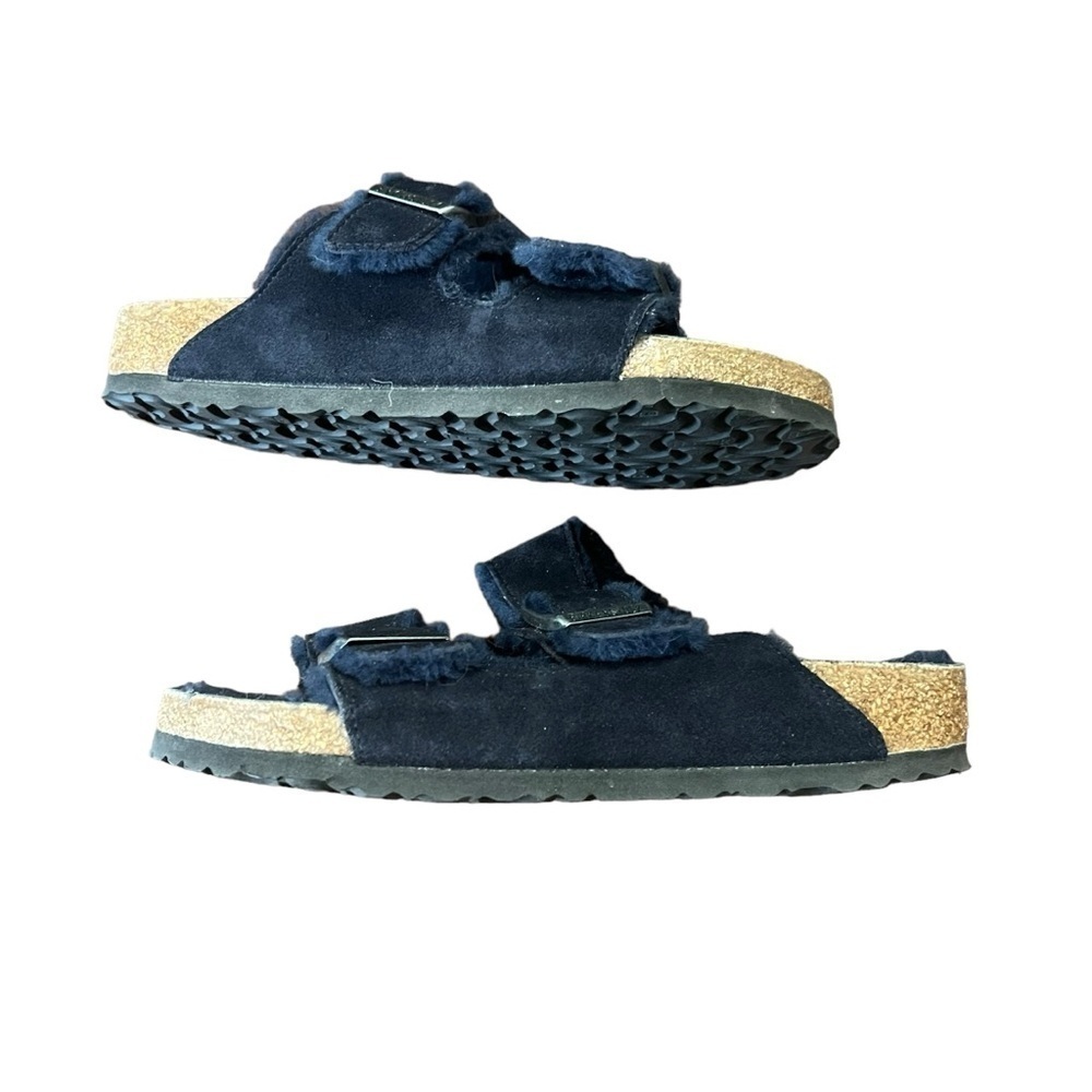 3/$30 ☀️ Birkenstock Arizona Shearling Night Suede Blue - Picture 7 of 8